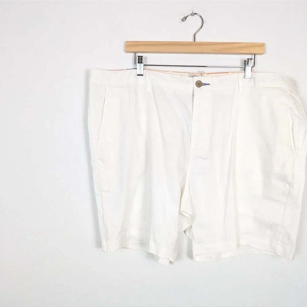 NWT Faherty White Cotton Linen Blend Tradewinds 7.5